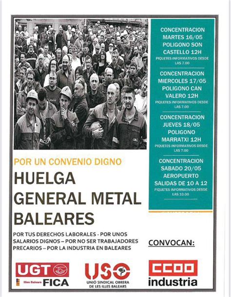 Convocada Huelga Del Metal En Las Islas Baleares Para Este Mes De Mayo