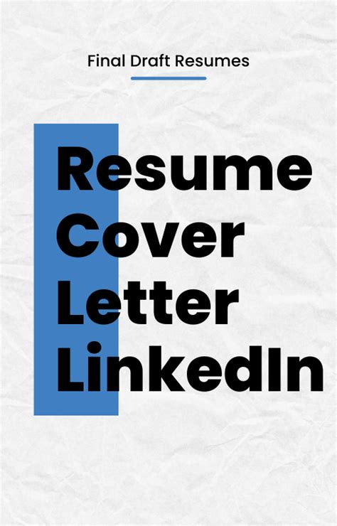 Resume Cover Letter LinkedIn Final Draft Resumes