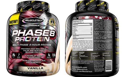 Muscletech Phase 8 Multiphase 8 Hour Protein 4 60 Lbs 2 09kg Vanilla The Smarter Way To