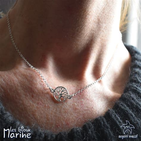 Collier Arbre De Vie En Argent Massif Les Bijoux Marine