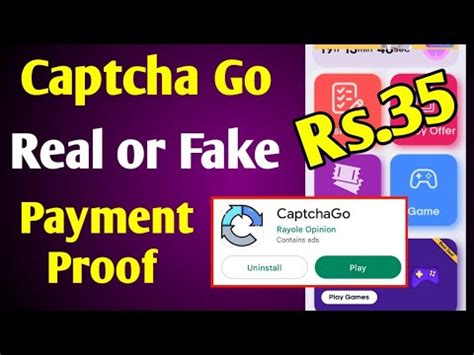 Captcha Go App Real Or Fake Payment Proof Youtube