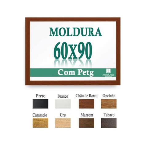 Moldura Chão De Barro 60X90 Cm Para Mapa Arte Poster Petg Molduras