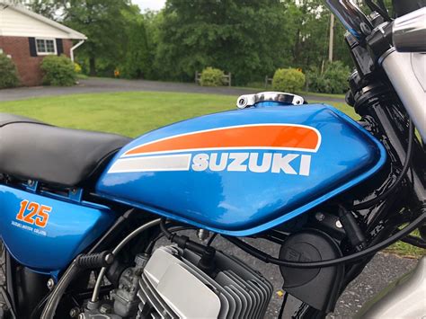 Blue Suzuki Ts125 Motorcycle