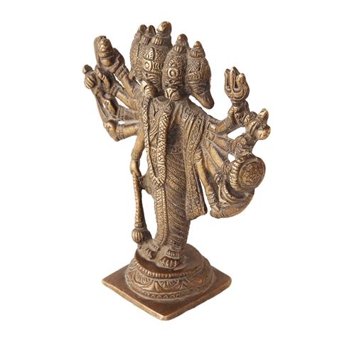 Brass Metal Staue Of Panchmukhi Lord Hanuman Statue