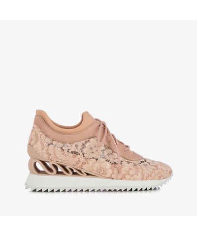 Sneakers In Pizzo Senza Tacco Nude Da Donna Autunno Inverno Stileo It