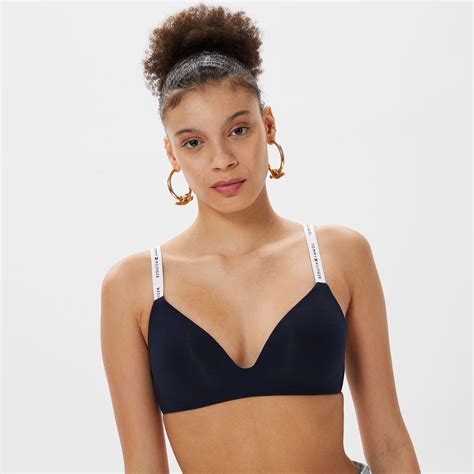 Tommy Hilfiger Lightly Lined Triangle Kadın Mavi Bra Kadin Bra Sporcu