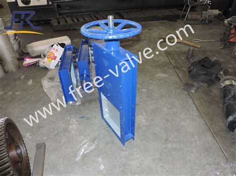 Manual Operation Square Port Carbon Steel Knife Gate Valve Square Port