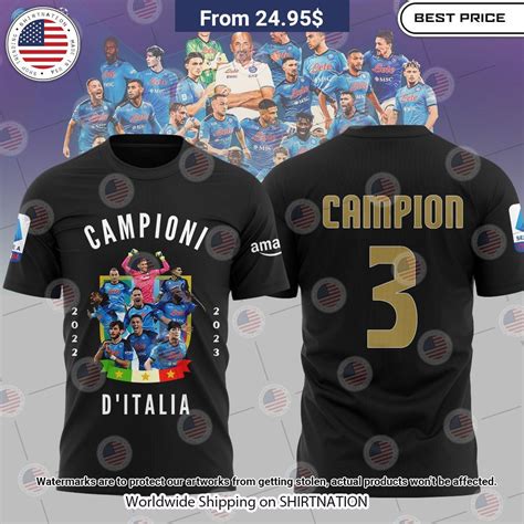 New Ssc Napoli Campione D Italia T Shirts Shirtnation Shop Trending