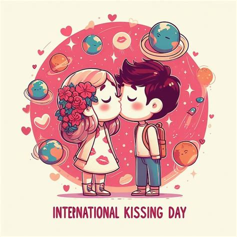 Premium Photo International Kissing Day