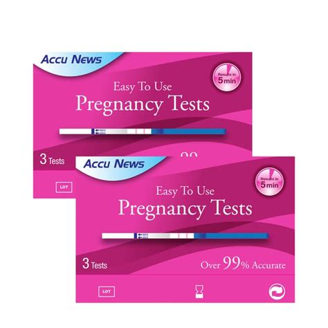 Accu News Easy To Use Pregnancy Test 3 Pack X2 Home Bargains