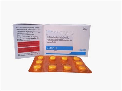 Dextromethorphan Hydromide Phenylephrine Hcl And Chlorpheniramine Maleate Tablets At Rs 57 Box