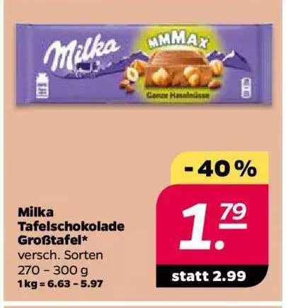 Milka Tafelschokoladde Gro Tafel Angebot Bei Netto