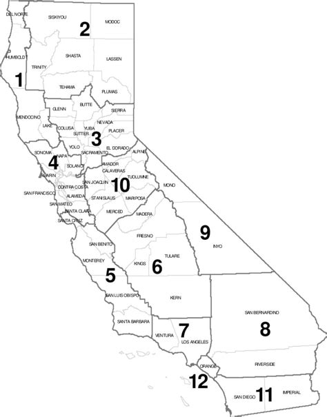 Printable California Counties Map Free Download And Print For You