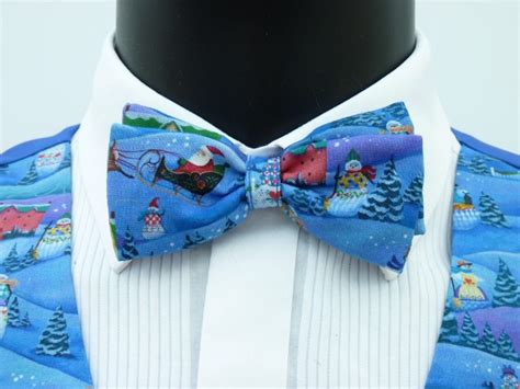 Festive Christmas Pre Tied Bow Tie Pocketwatch Waistcoats