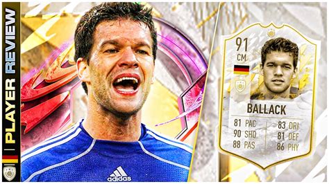 Prime Icon 91 Rated Michael Ballack Player Review Fifa 22 Ultimate