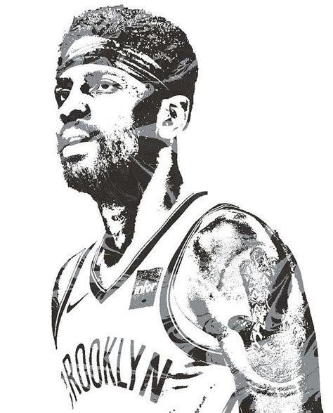 Kyrie Irving Brooklyn Nets Pixel Art 10 Art Print By Joe Hamilton