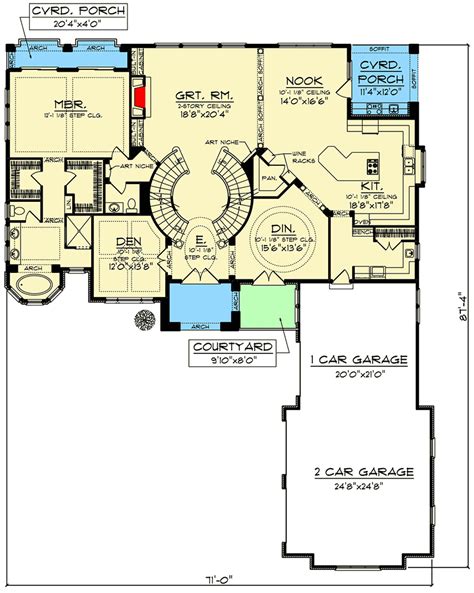 Tuscan Inspired House Plan With Finished Walkout Basement Ah