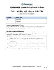 BSBTWK201 Task 3 Assessment Templates V1 0222 Docx BSBTWK201 Work