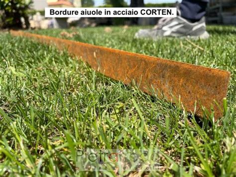 Bordure Aiuole E Giardini In Acciaio Corten Colore Ruggine 50