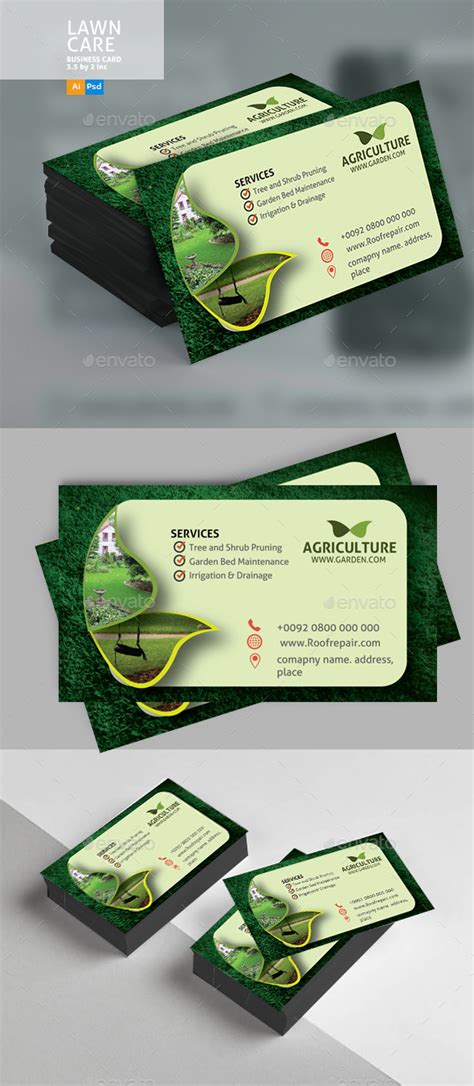 Lawn Care Business Cards Templates