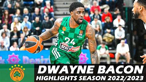 Dwayne BACON Highlights Season 2022 2023 Panathinaikos BC YouTube