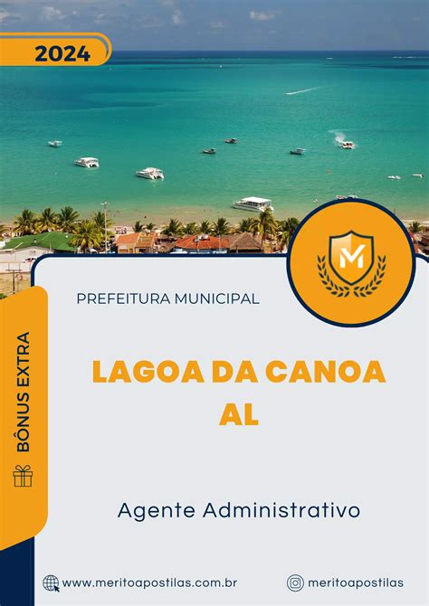 Apostila Agente Administrativo Prefeitura Lagoa Da Canoa Al 2024