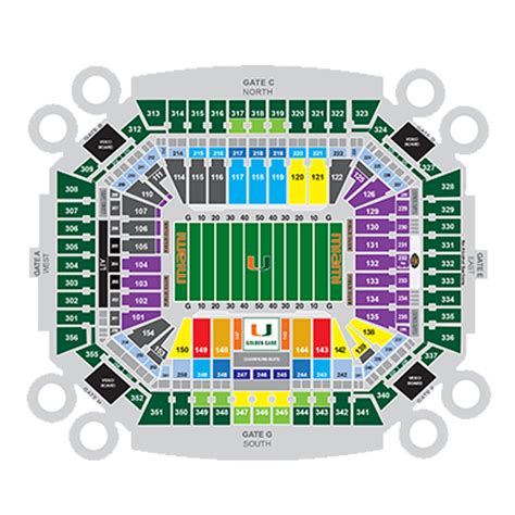 STADIUM SEATING CHART Hard Rock Stadium, 53% OFF