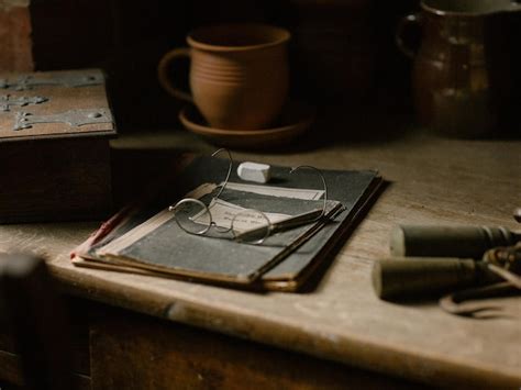 premium photo  ancient  diary   table