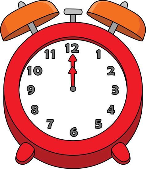 Clock Cartoon Character With Facial Expression Stock Vector Off