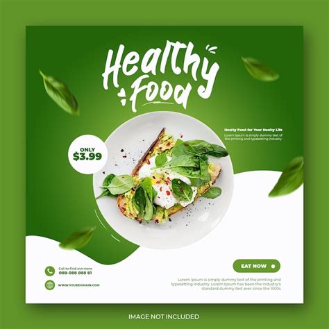 Premium Psd Healthy Food Instagram Post Template