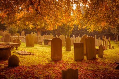 Cemetery In Autumn Free Stock Photo Public Domain Pictures