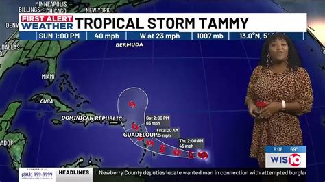 Tropics Tropical Storm Tammy Forms In The Atlantic Youtube