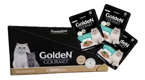 Caixa 20 Sache P Gatos Castrados Golden 70g Frango E Arroz