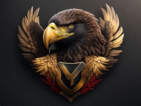 Premium AI Image | Football club logo in the form of an eagle