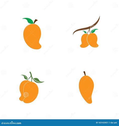 Conjunto De Mango En Estilo Plano Logotipo Vectorial De Mango