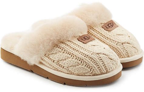 Ugg Cozy Knit Slippers With Wool And Sheepskin Ugg Cozy Knit Slippers