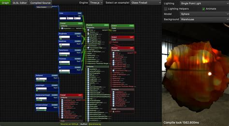 Hybrid Graph Glsl Shader Editor Tech Preview For Three Js Showcase