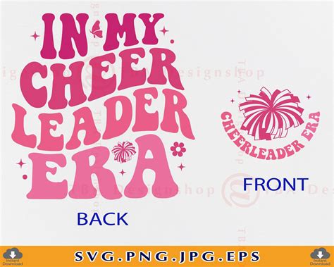 In My Cheerleader Era Svg Png In My Cheer Era Retro Trendy Cheer