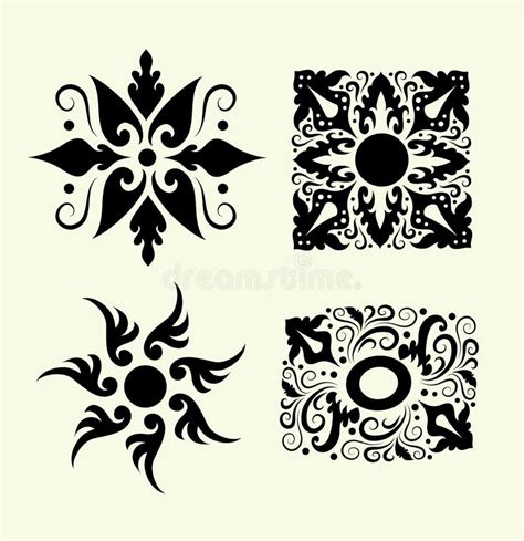 Turkish Indian And Persian Paisley Floral Motifs Stock Vector