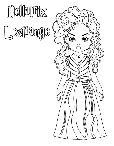 Coloriage Bellatrix Lestrange T L Charger Et Imprimer Gratuit Sur