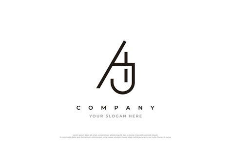 Initial Letter Aj Monogram Logo Design Vector Vector Art At