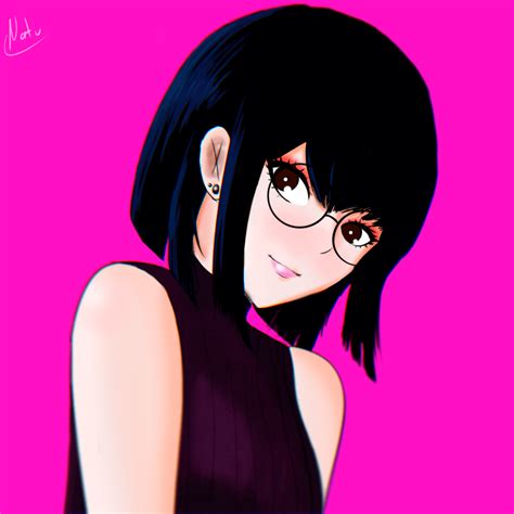 Cute Girl With Glasses By Natuelchido On Deviantart