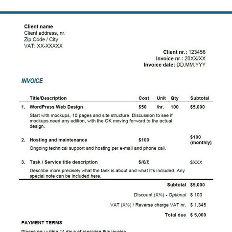 Writing A Invoice For Freelancers Tips Tricks And Templates