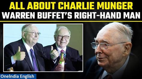 Charlie Munger, Berkshire Hathaway Vice Chairman and Warren Buffetts Right-Hand Man, Dies at 99 ...