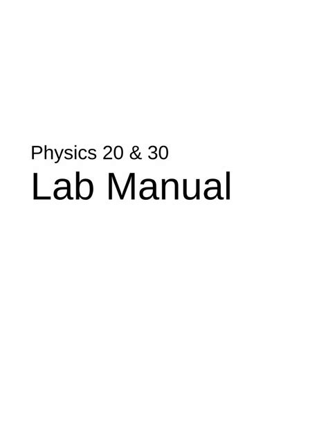 PDF Physics 20 30 Lab PDF FilePhysics 20 Labs Horizontal