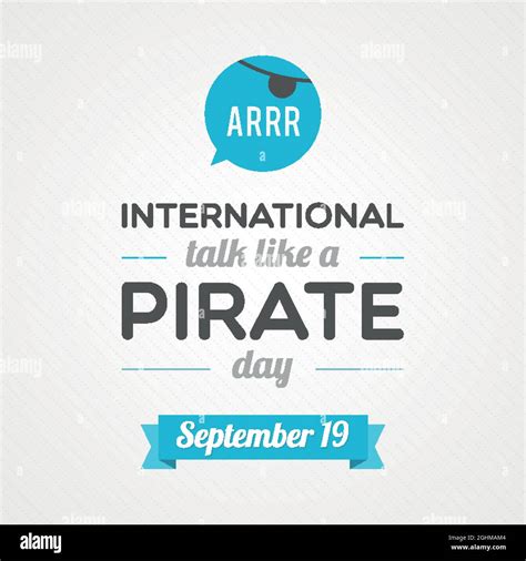 International Talk Like A Pirate Day September 19 Vector Illustration