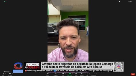 Governo Acata Sugest O Do Deputado Delegado Camargo E Vai Custear