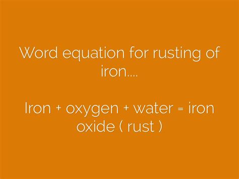 Word Equation For Rusting Kristinknoeritter