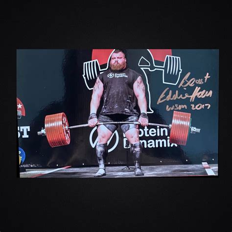 Eddie Hall - World Record Deadlift (Signed A4 Picture) - Eddie Hall ...