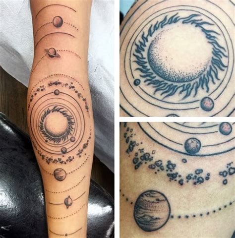 40 Solar System Tattoo Designs For Men Astronomy Ink